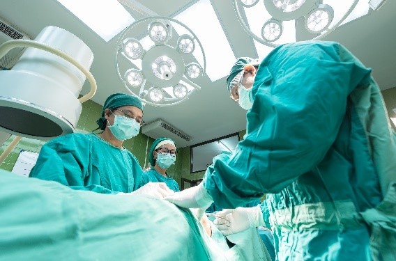 Doctors in operating theater